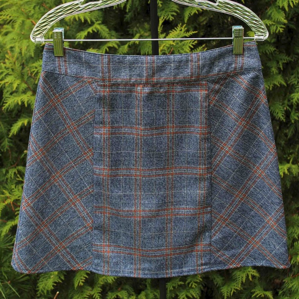 Lucca Attractive Plaid Panel Miniskirt NWT